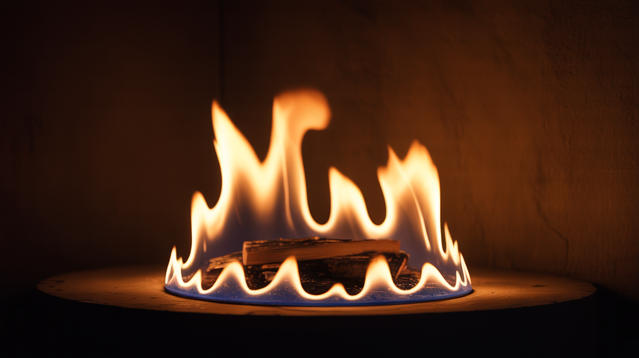 Controlled fire demonstrating fire behavior