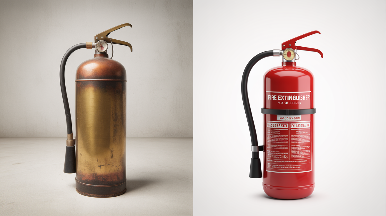 Traditional vs modern fire extinguisher comparison